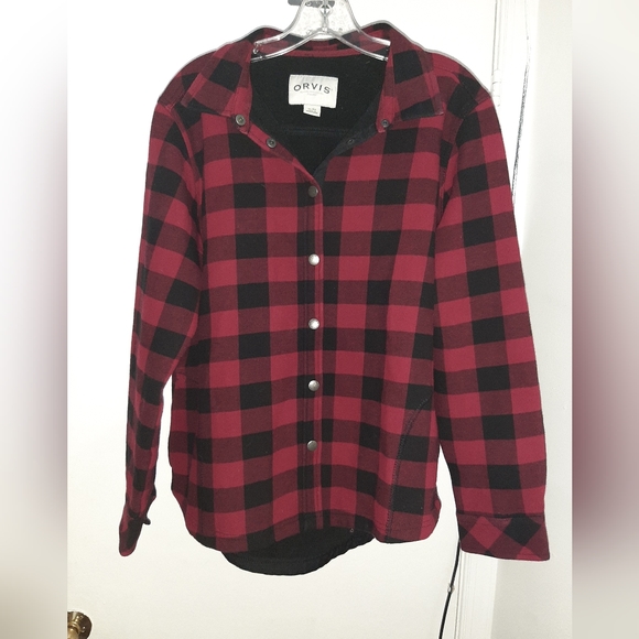 Women's Orvis gently worn lined Flannel guide shirt size XL - Picture 1 of 4